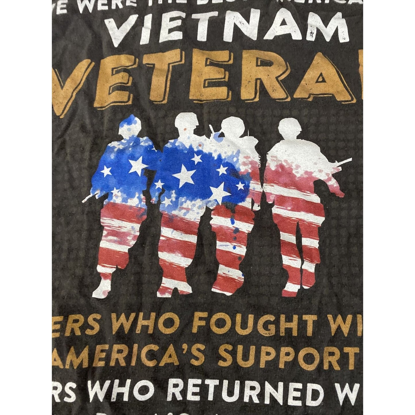VIETNAM VETERAN “WE WERE THE BEST AMERICA HAD” Anvil Men’s 2XL Gray Cotton Shirt