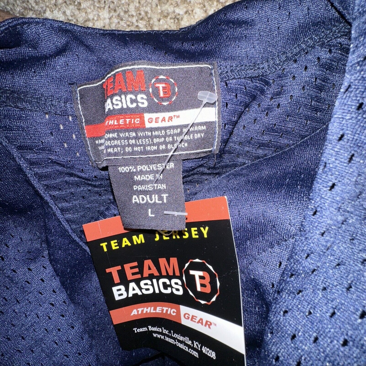 men’s team jersey dark blue team basics large button up