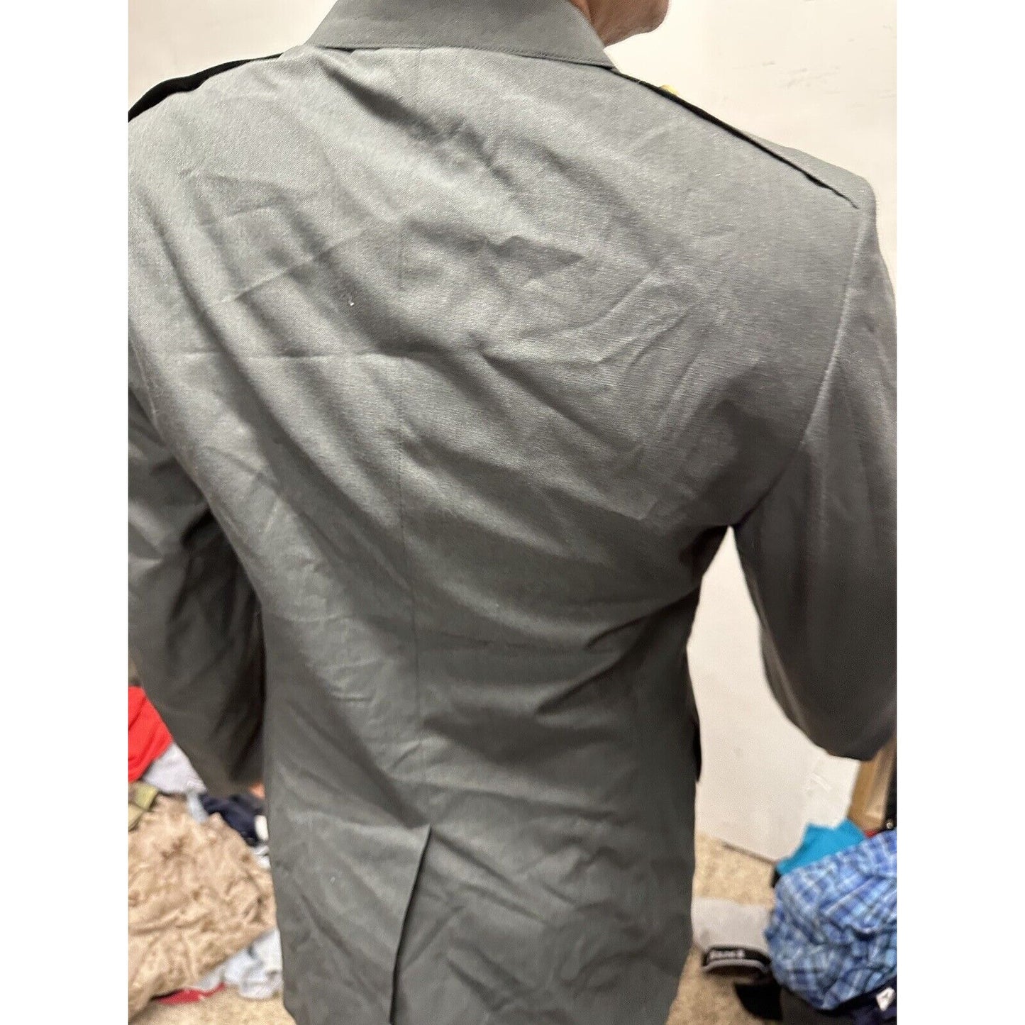 Men’s US Army Coat Jacket Uniform Top Service Dress Green 37R