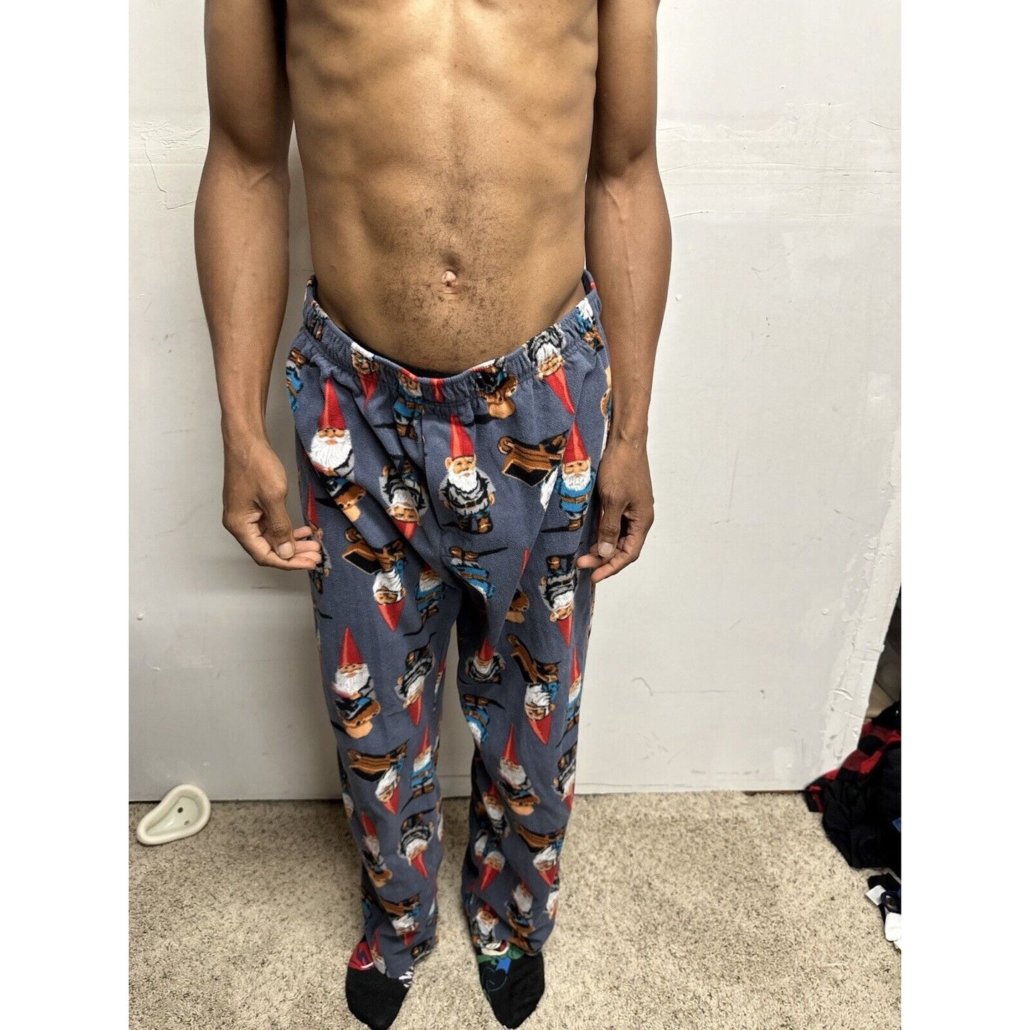 Men’s Large Gnome Wheelbarrow Lounge Pants Sleepwear