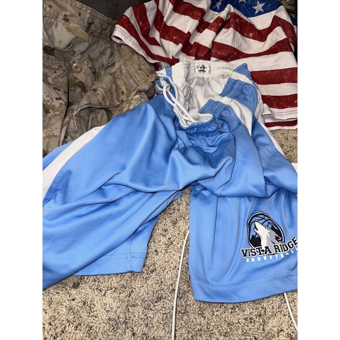 Men’s Light Blue Basketball Shorts Vista Ridge High School Large
