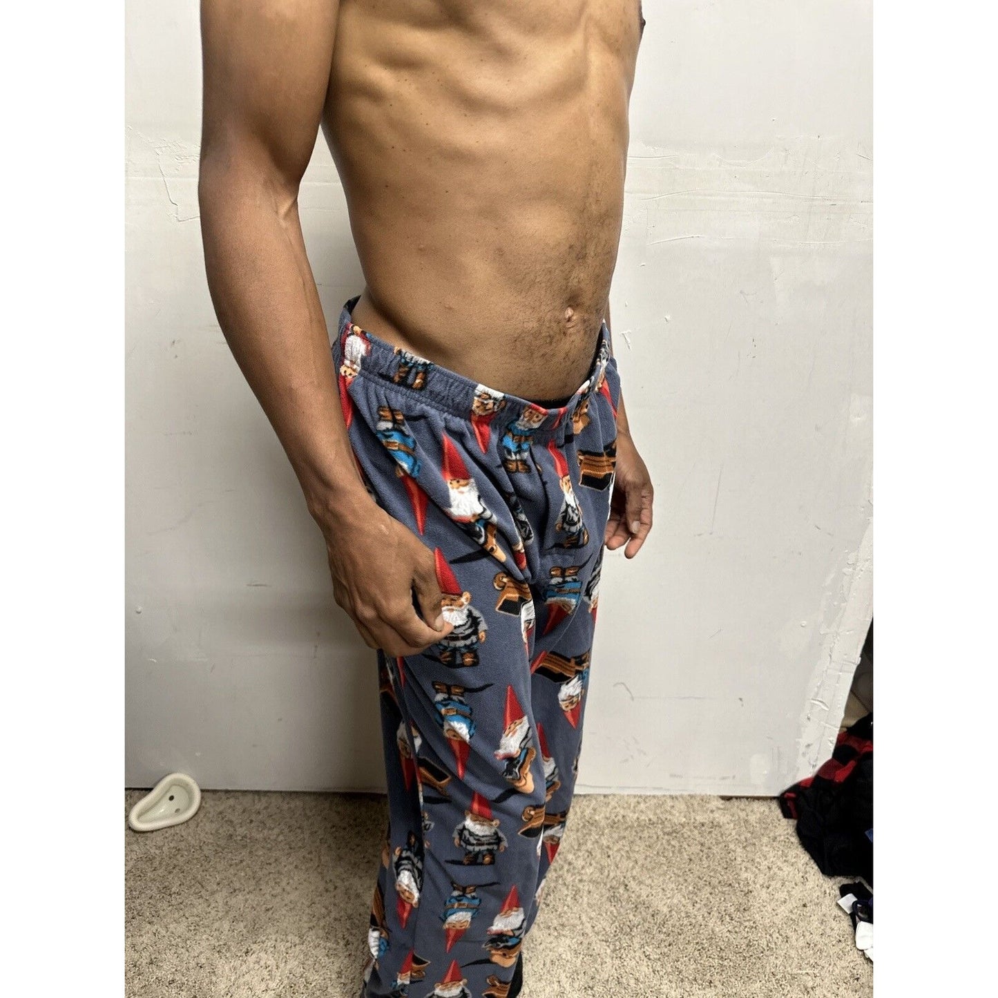 Men’s Large Gnome Wheelbarrow Lounge Pants Sleepwear