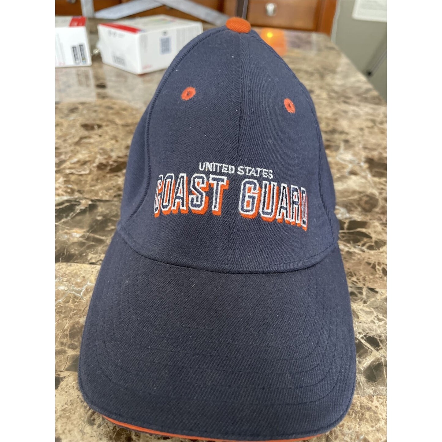 navy blue men’s united states coast guard ballcap hat oarsman 913