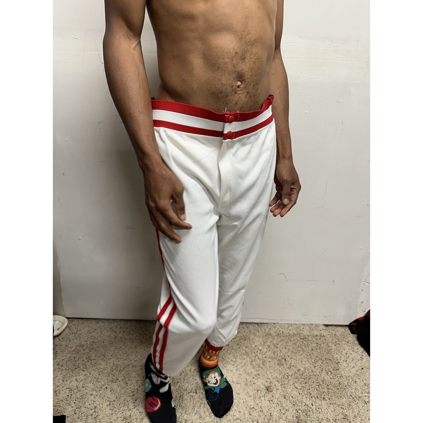 Men’s Pride XL Baseball Pants White And Red