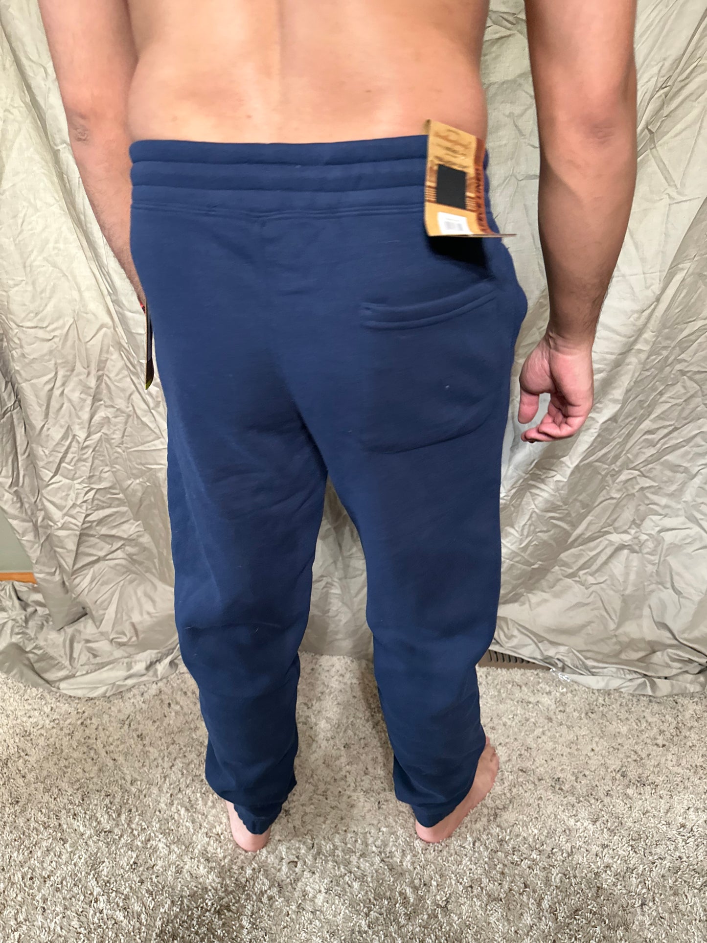 Men’s small navy blue weatherproof vintage rimrock jogger fleece lined sweat pants new with tags