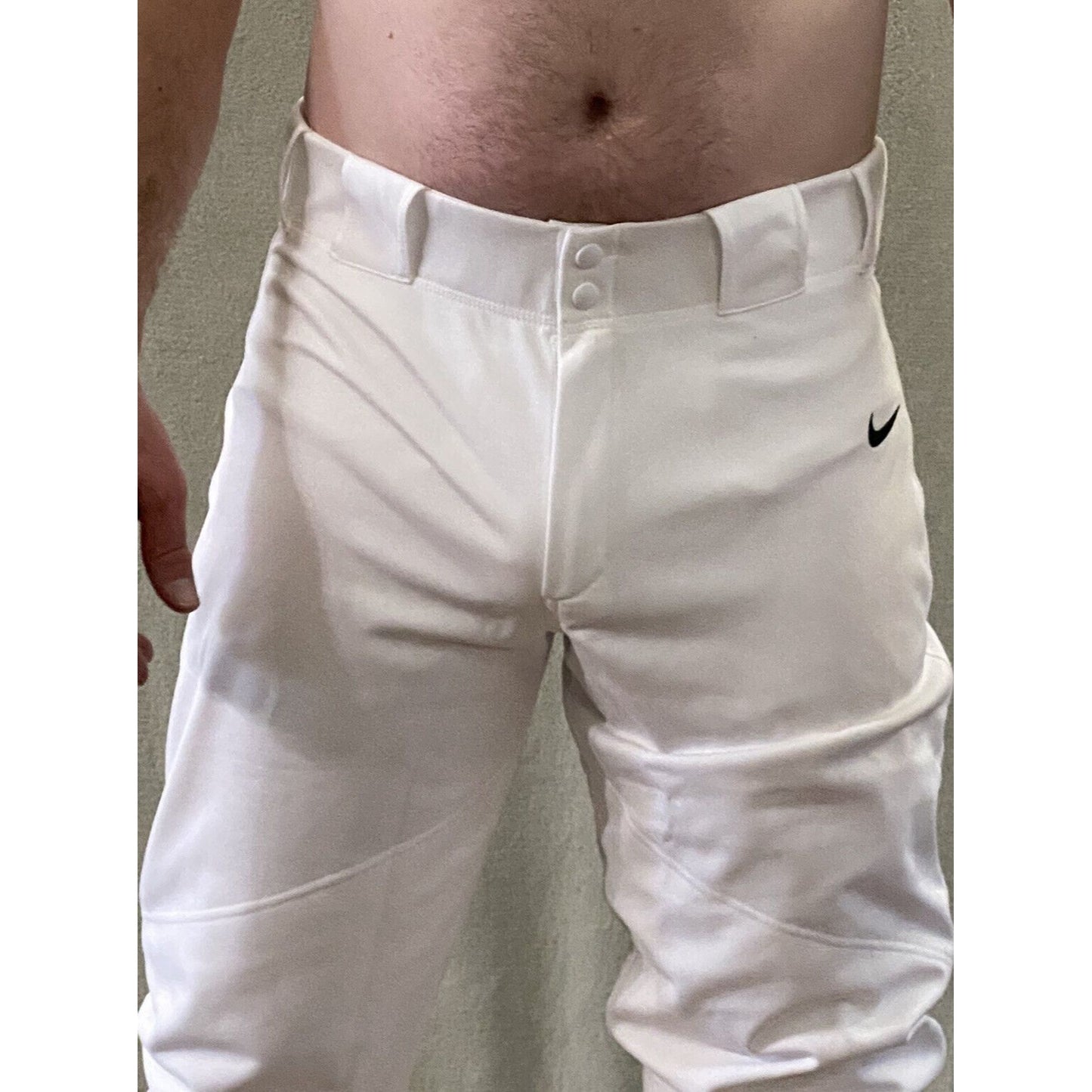 NIKE BSBL Men’s Large White Polyester Baseball Pants