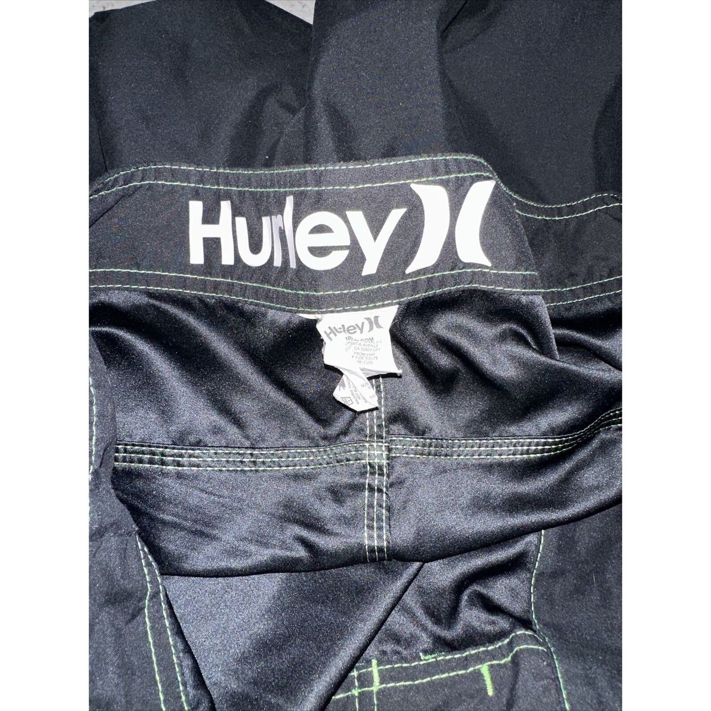 Men’s Black Hurley Board Shorts Trunks Bathing Suit Size 34