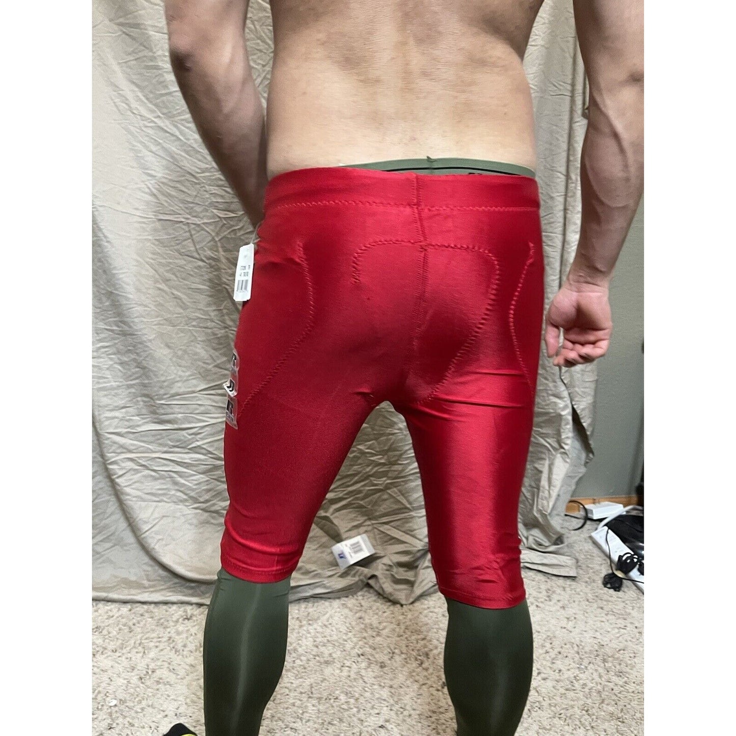 Men's True Red Russell Athletic Large Football Pants