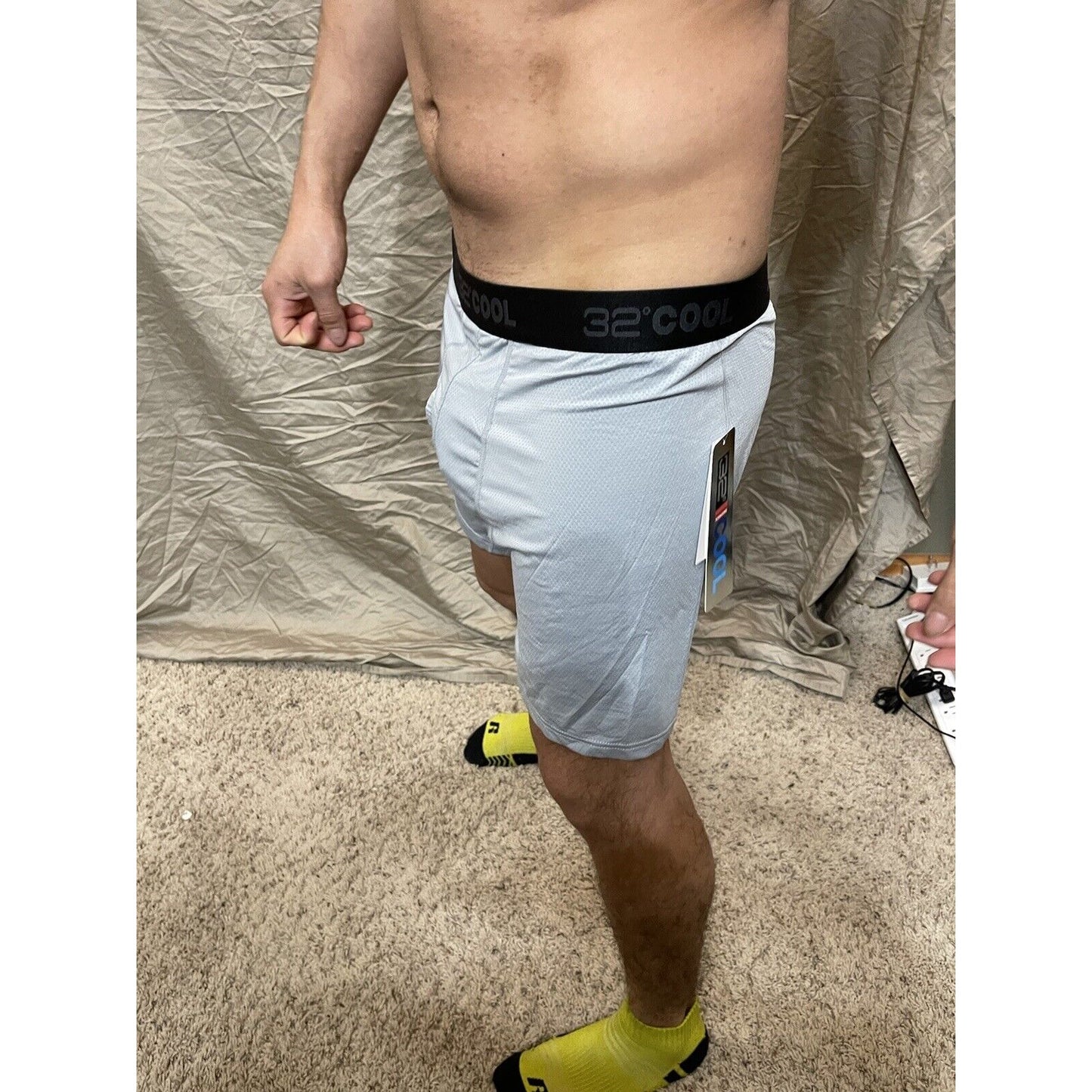men's 32 degrees cool large icy grey boxer brief
