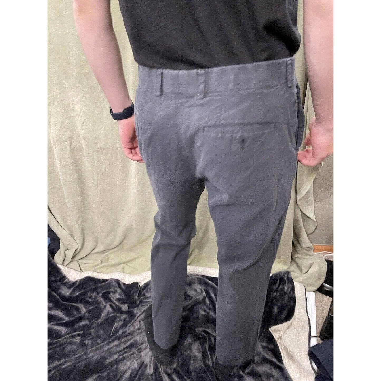 Express Producer Mens Dress Pants Size 34x30 Gray Cotton