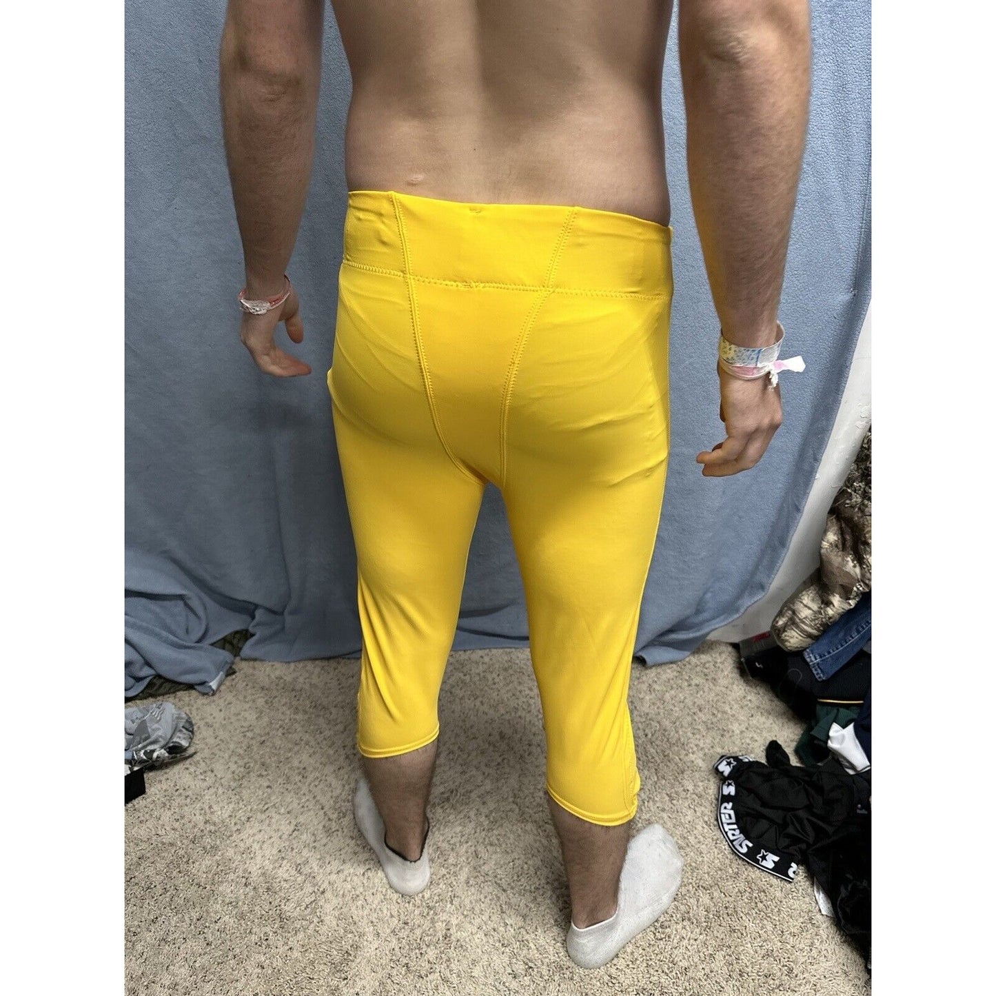 Men’s Rawlings Football Pants Yellow Medium Nylon Spandex