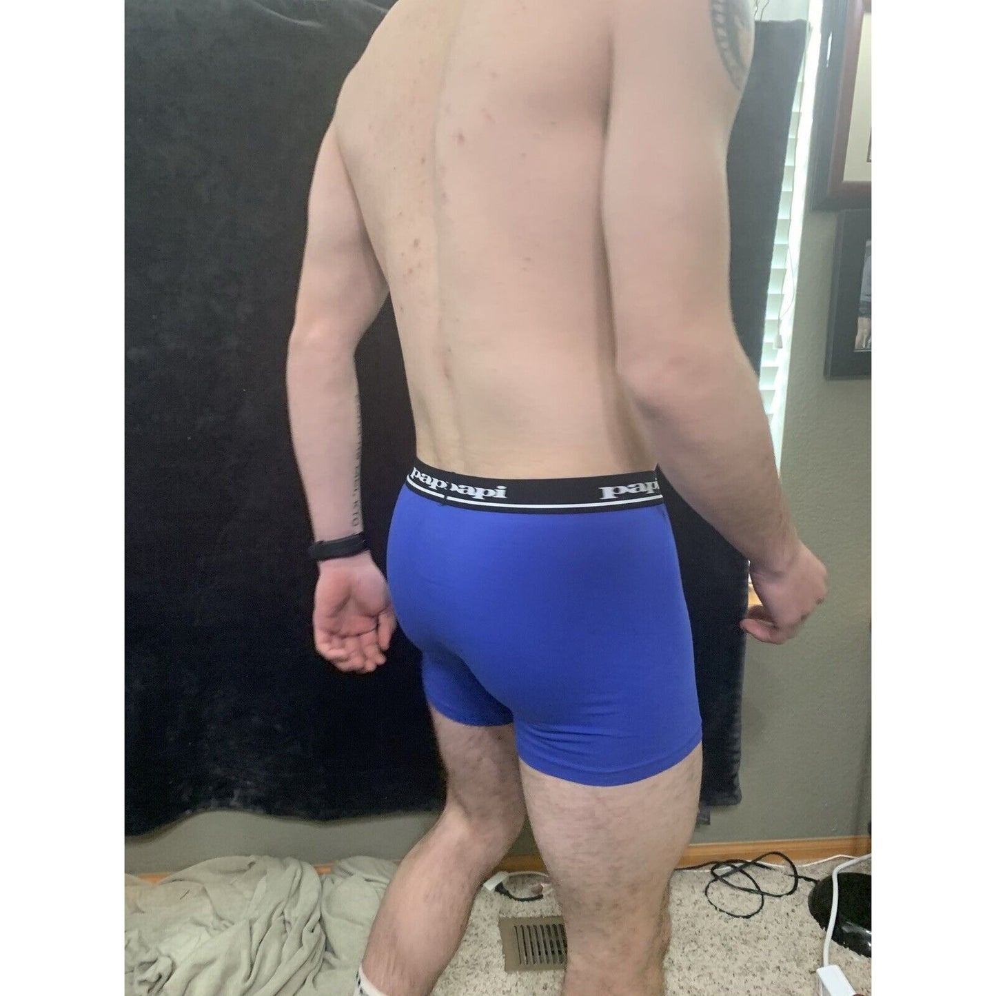 Men’s Papi Medium Boxer Briefs Royal Blue 5% Spandex