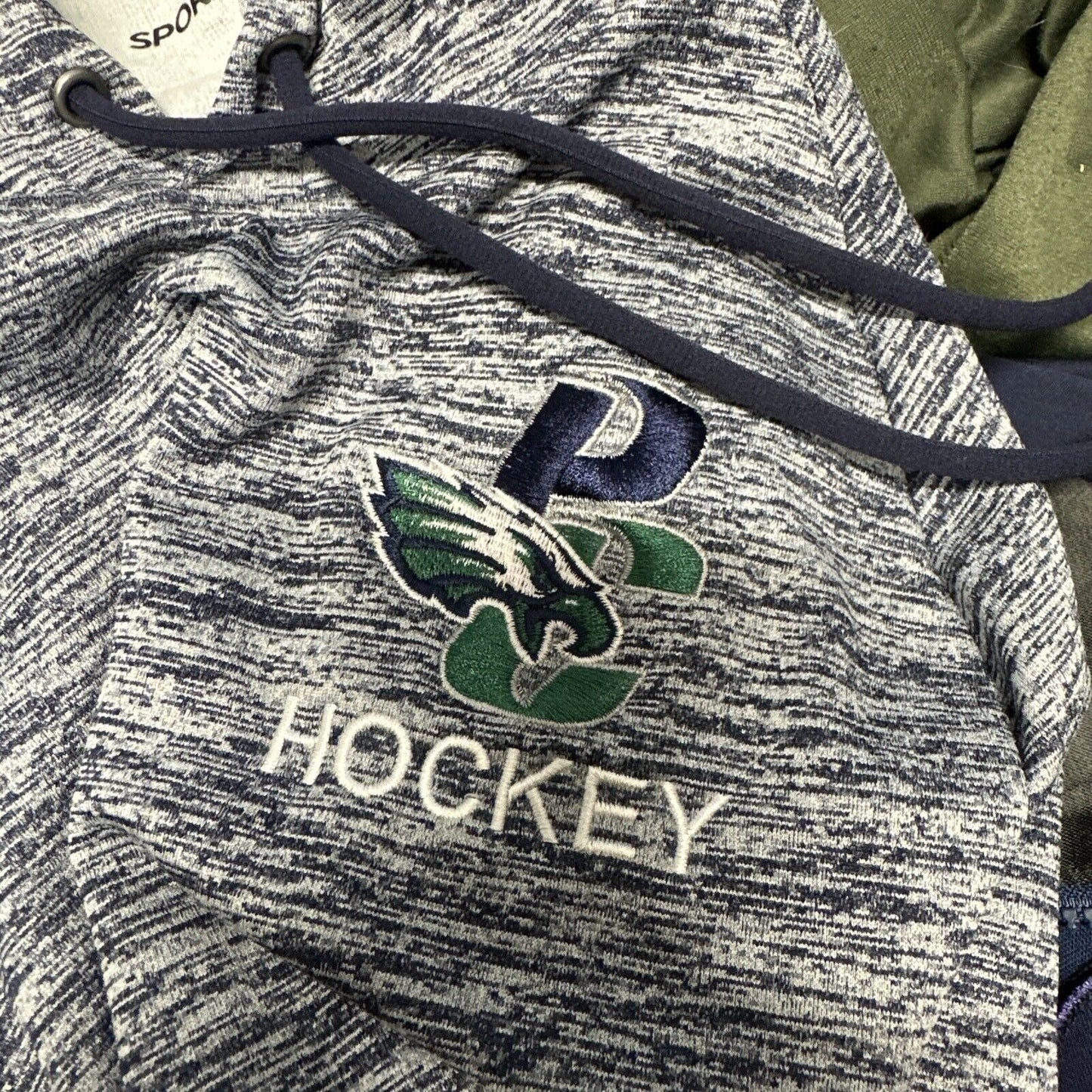 Men’s Blue And Gray Small Sport-tek Pine Creek High School Hockey Pullover Hoodi