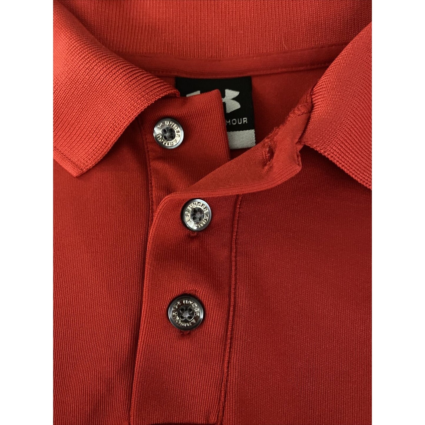 Under Armour Men’s Large Red Polyester Stretch Golf Polo Shirt