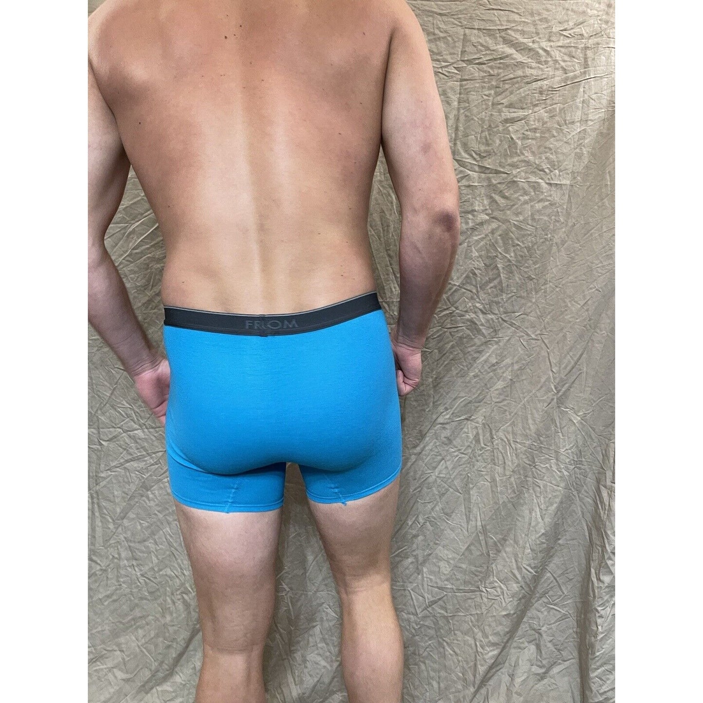 men's Aqua Blue fruit of the loom cotton boxer brief Small