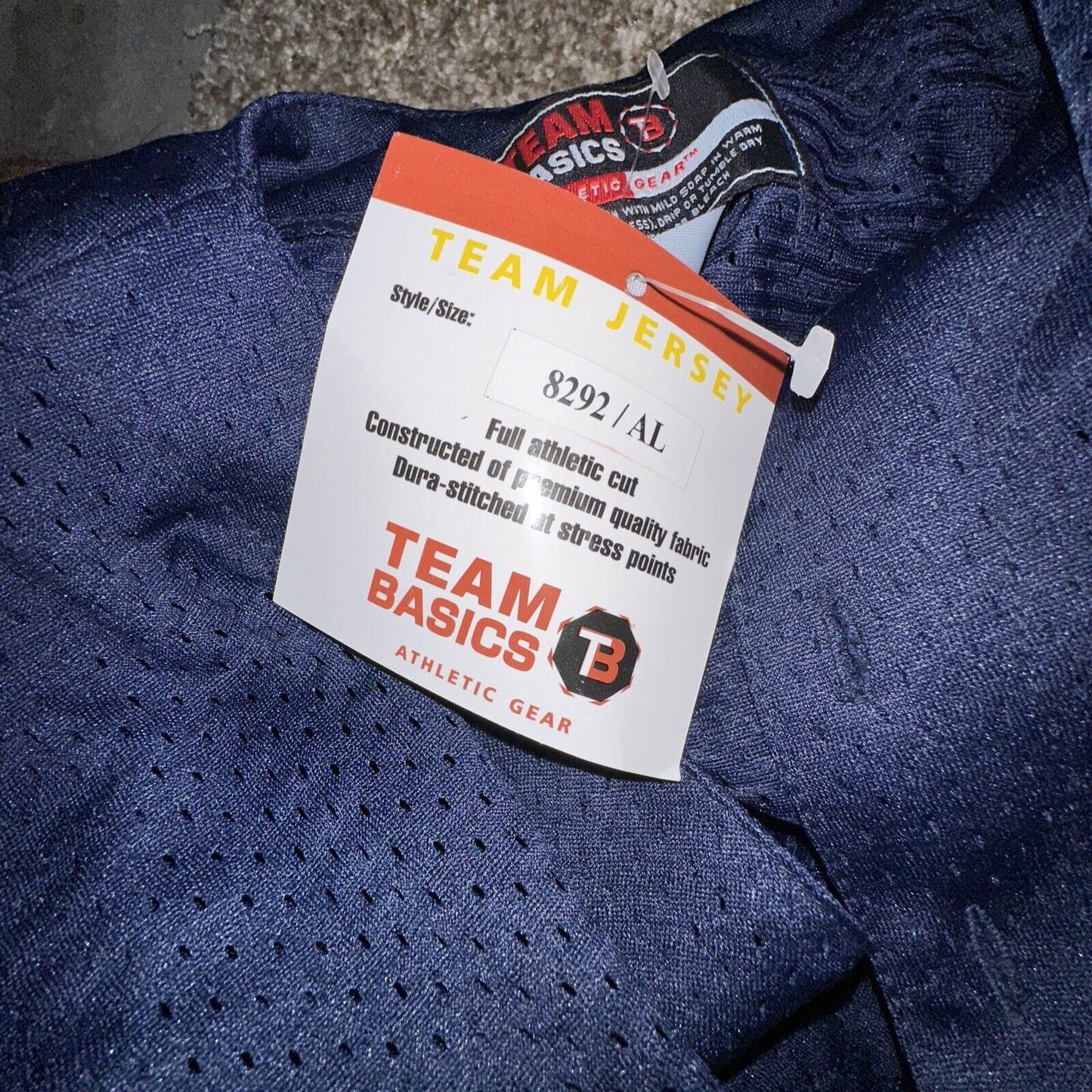men’s team jersey dark blue team basics large button up