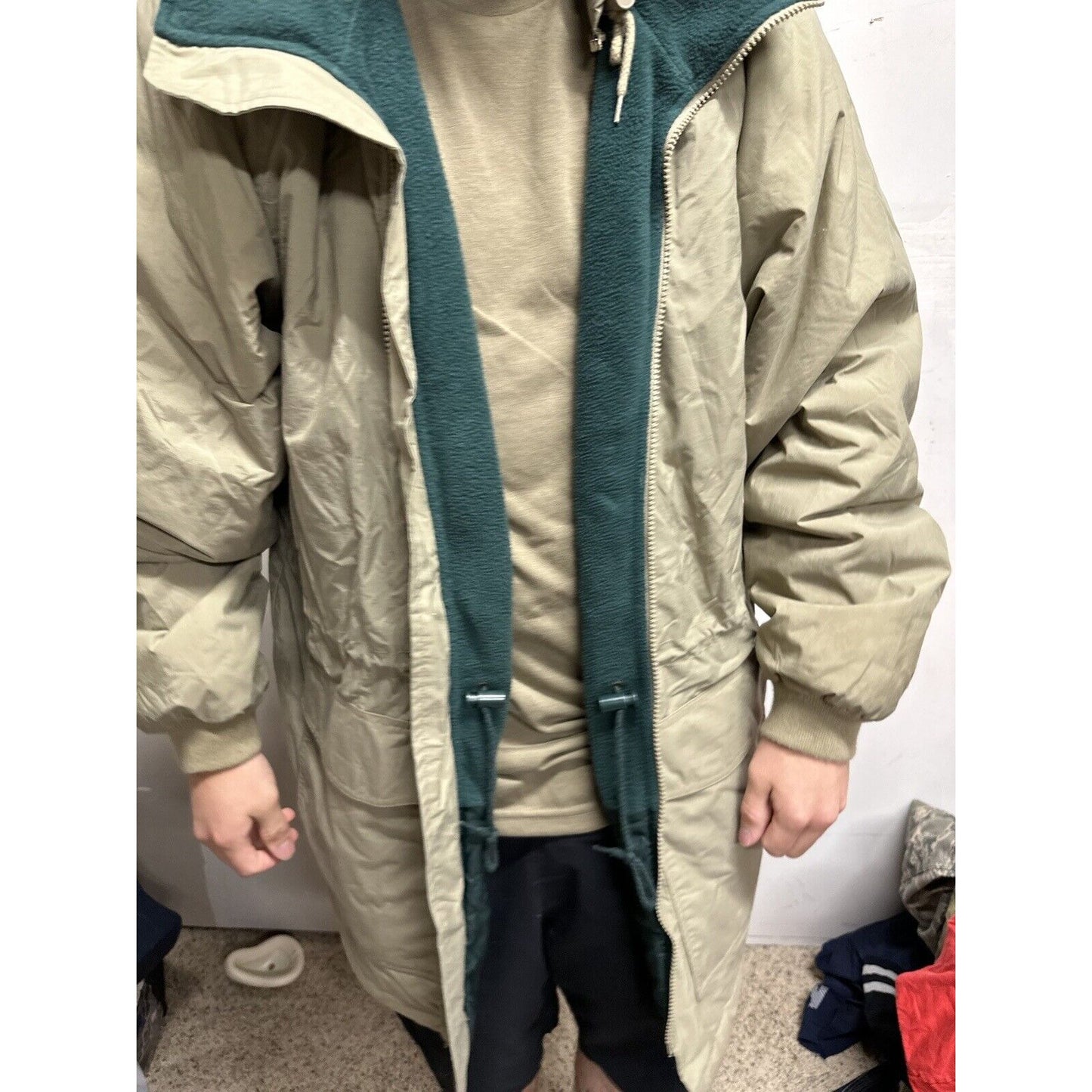 Men’s XL Tri-mountain Beige Jacket With Detachable Hoodie
