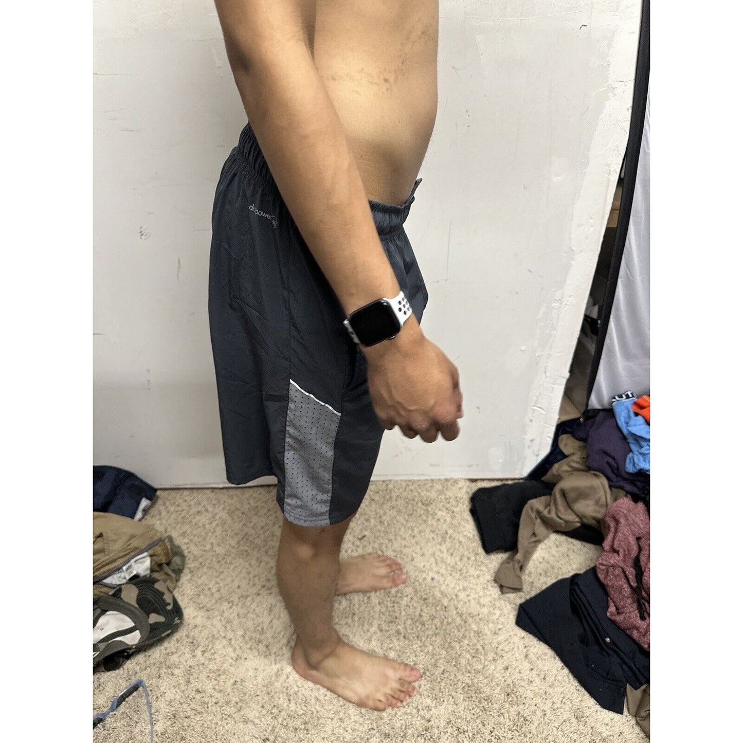 Men’s Gray Russell Small Athletic Shorts With Pockets