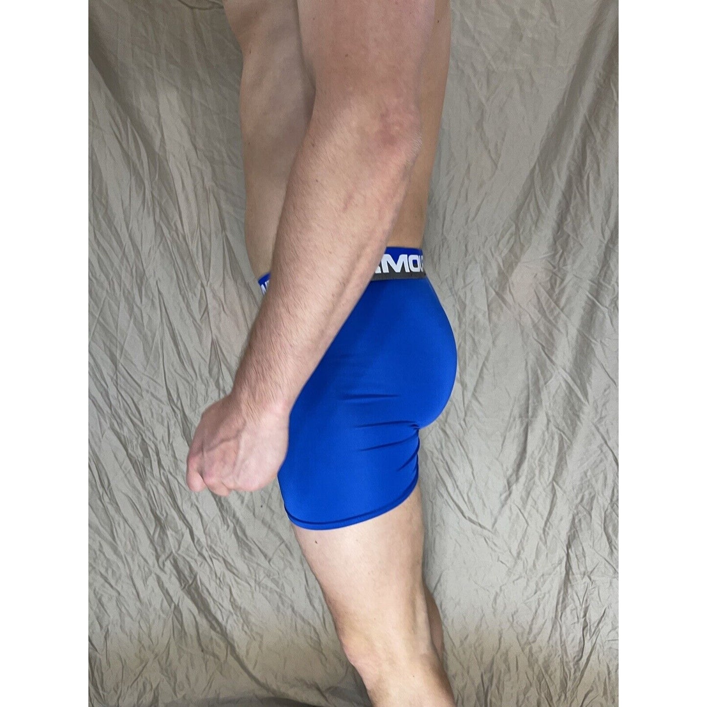 boys youth xl under armour boxerjock Blue with Gray and Blue band
