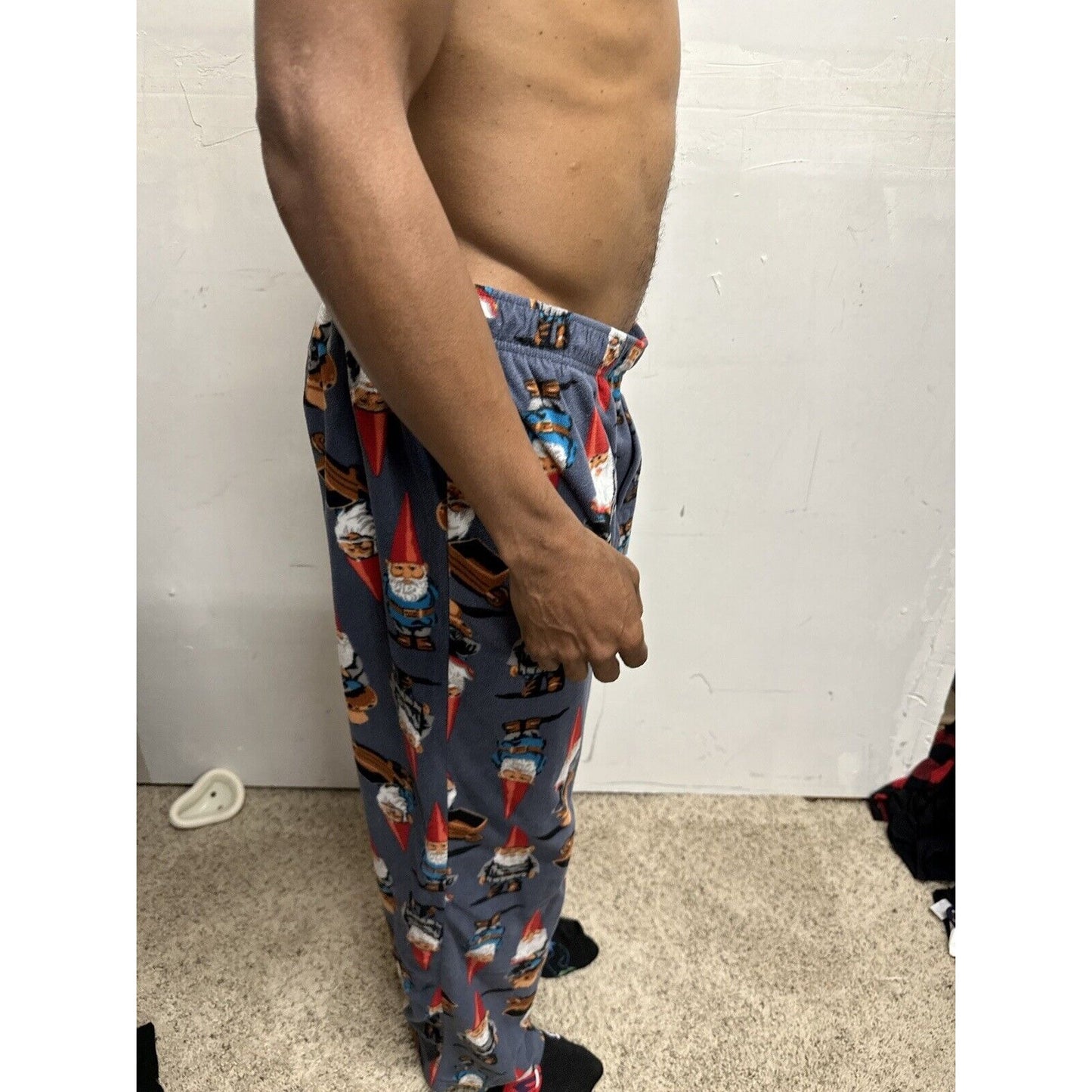 Men’s Large Gnome Wheelbarrow Lounge Pants Sleepwear