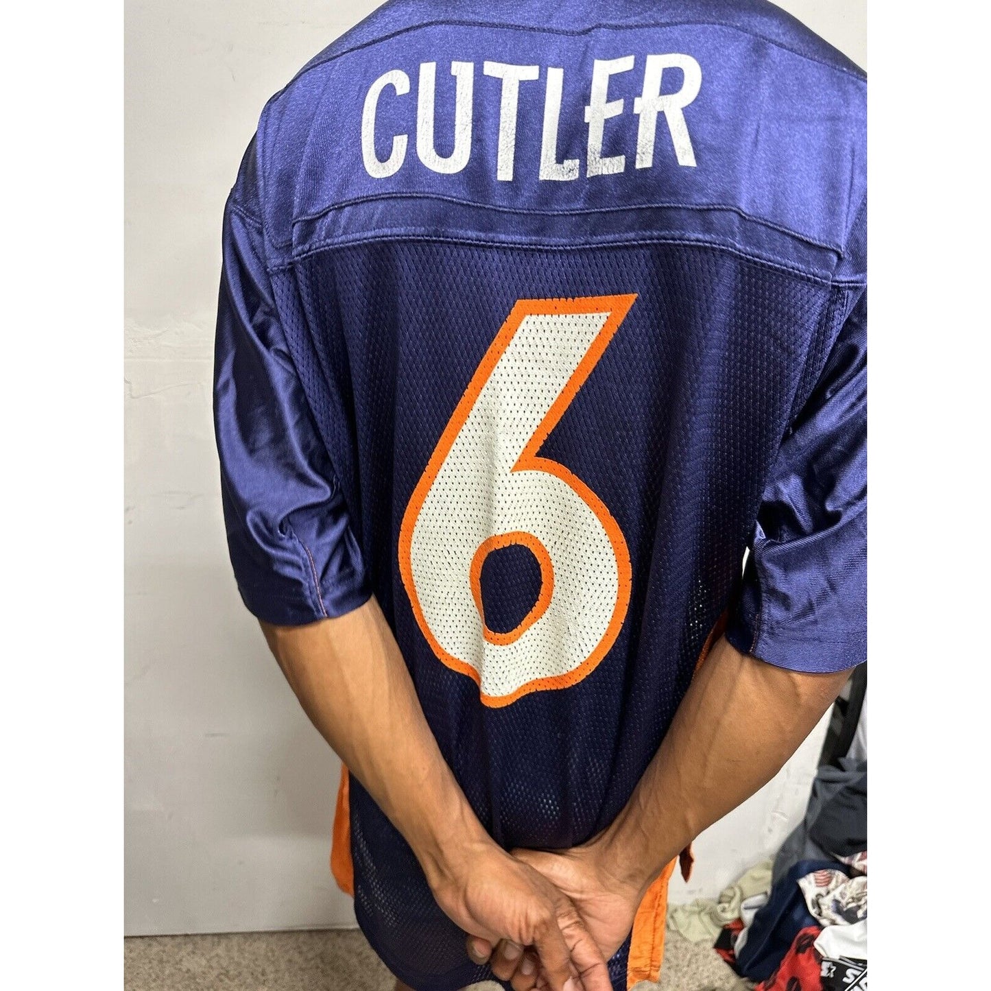 Men’s Reebok NFL Equipment Denver Broncos On Field Medium Football Jersey Cutler