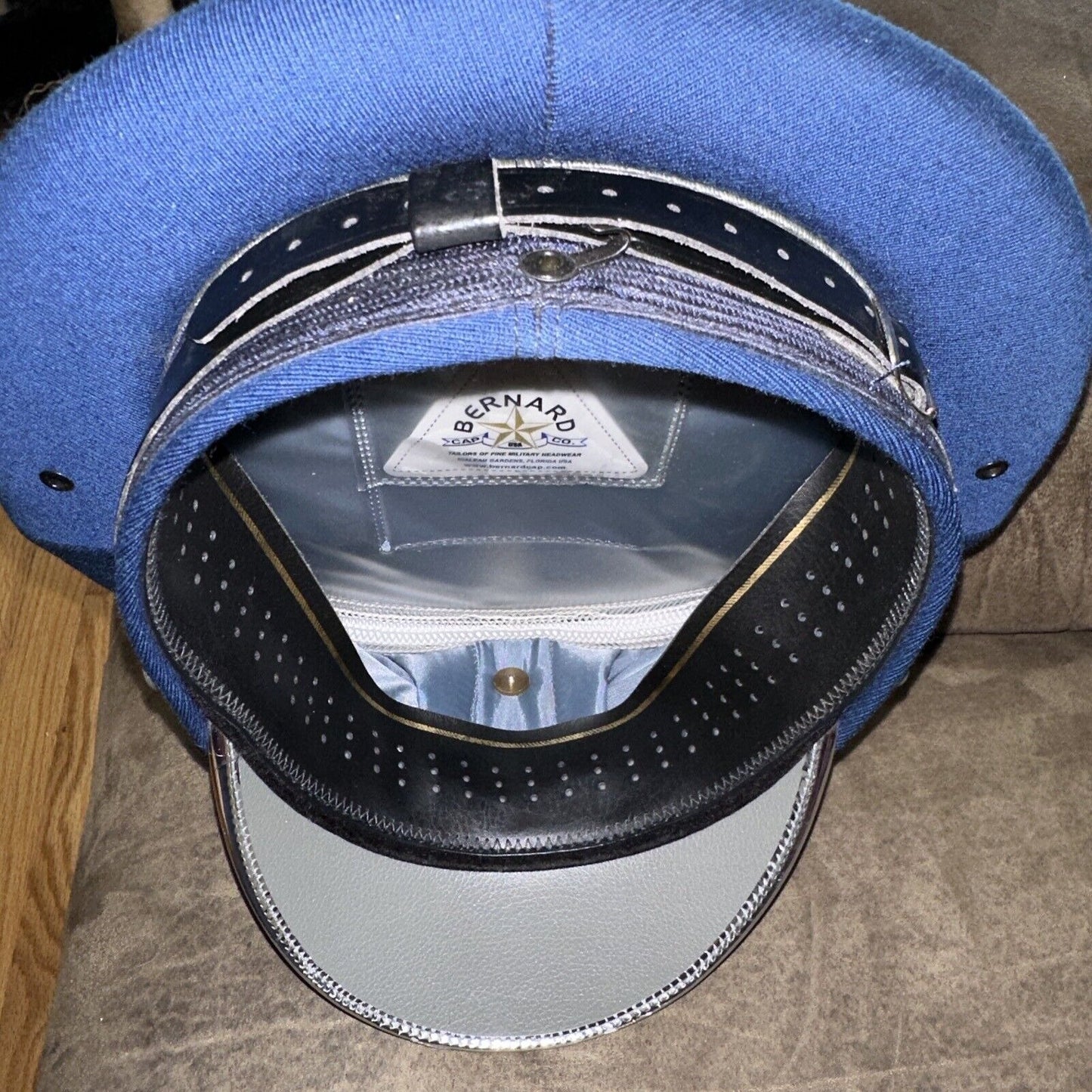 Air Force Bernard Cap Company Size 7 1/8 Wheel Cap Dress Cover Blue