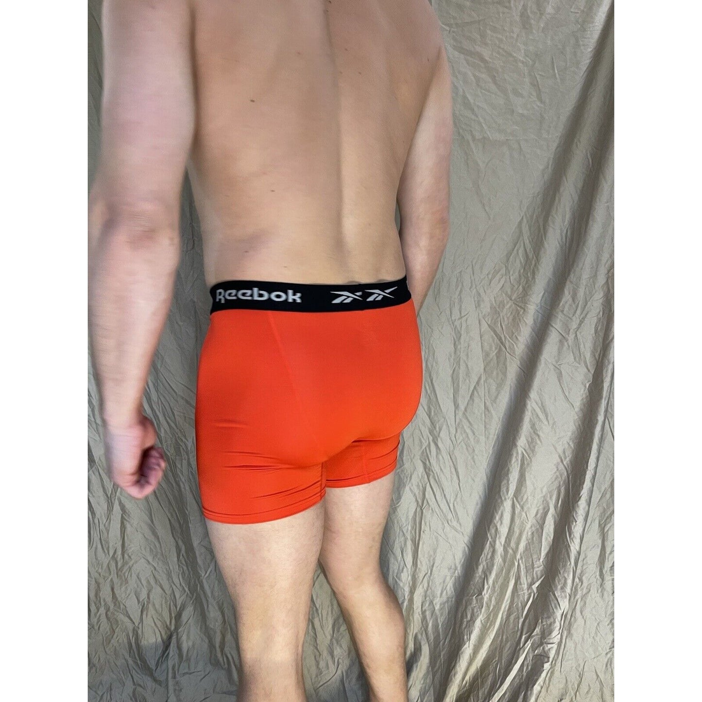 men's reebok Red/orange large compression boxer brief