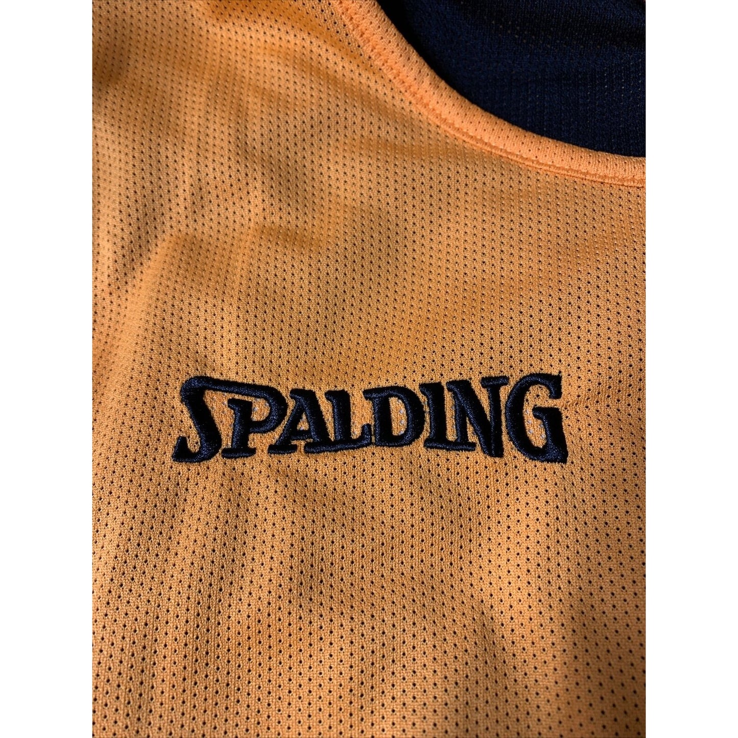 Spalding Black / Orange Basketball Top Mesh Tank Reversible