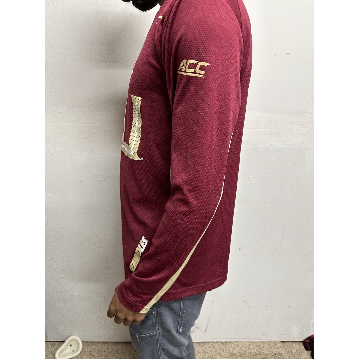 Men’s Nike Medium Florida State University Seminoles Red Long Sleeve Shirt