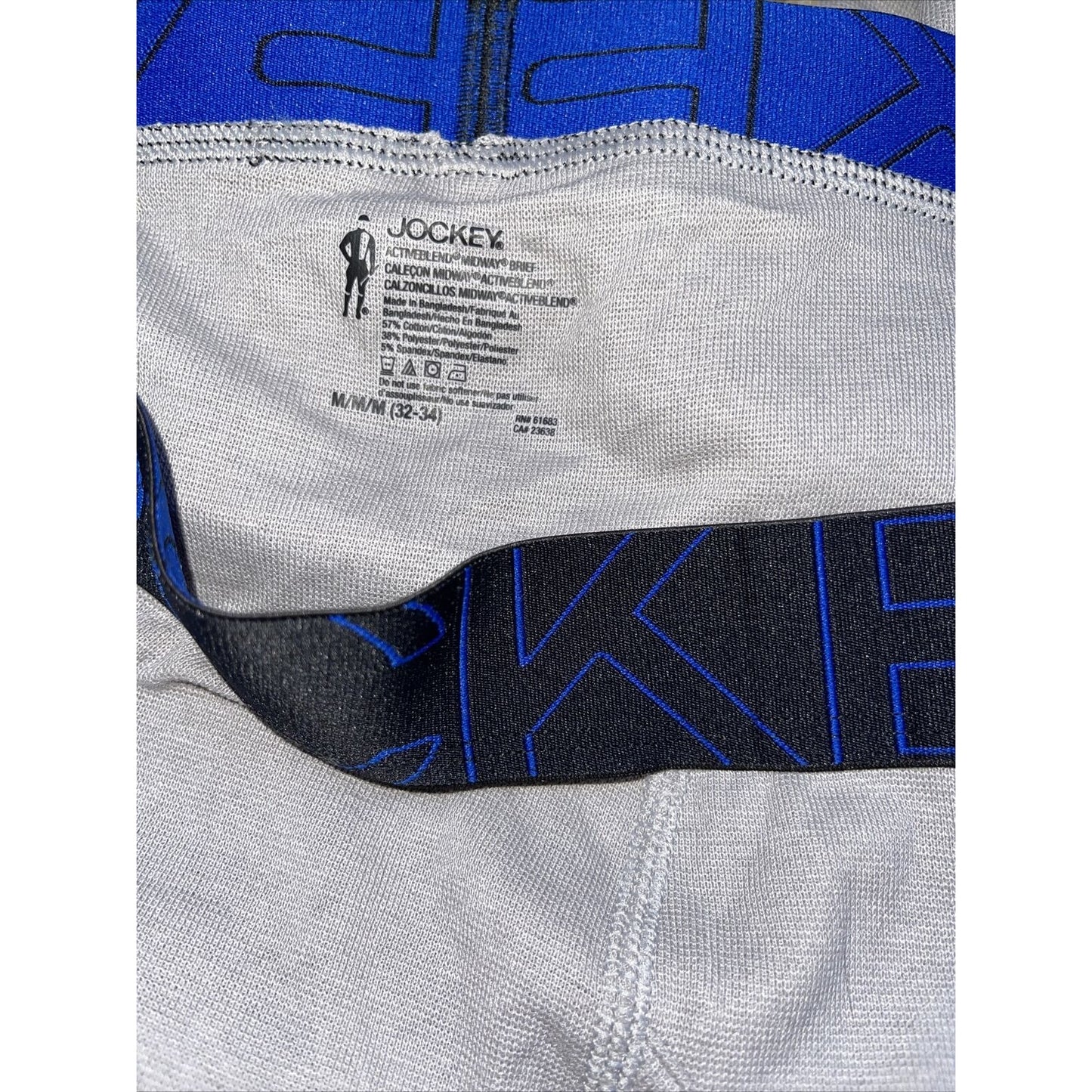 men's gray jockey boxer briefe medium Active blend