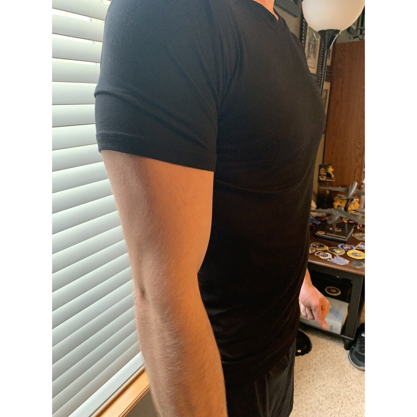 32 Degrees Cool Men Athletic T Shirt Tee Ss Crew-Neck Top Black M
