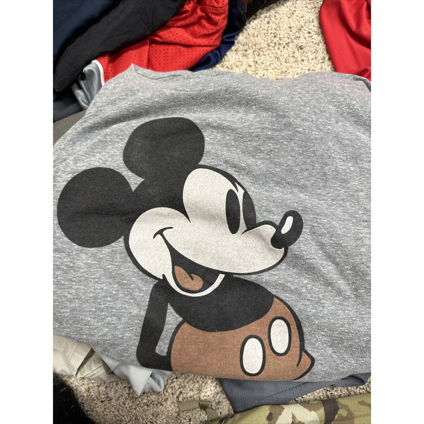 men’s 3XL disney gray short sleeve tshirt mickey mouse