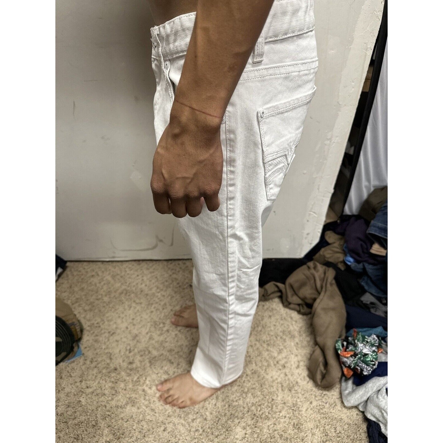 Men’s White INC International Concepts 30 X 29 Denim Pants Berlin Slim Straight