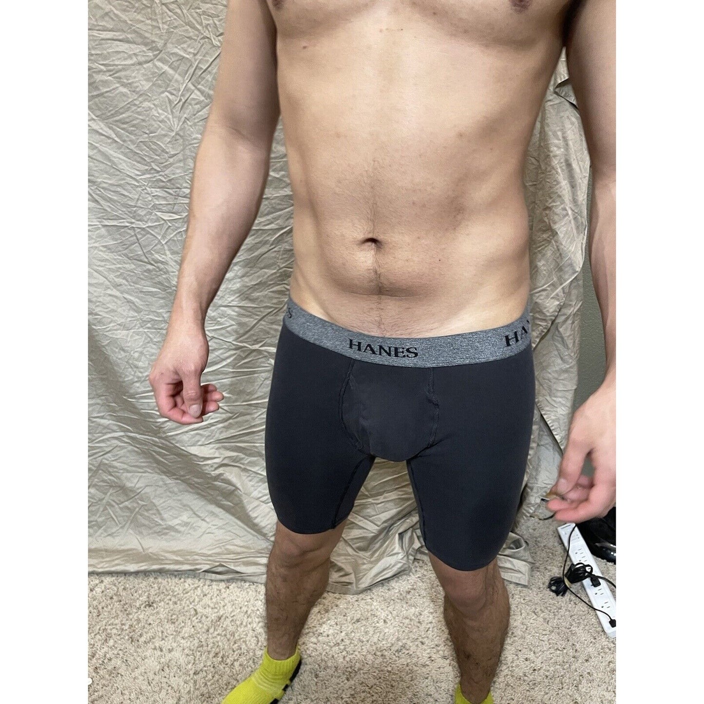 men's black hanes most comfortable medium boxer briefs