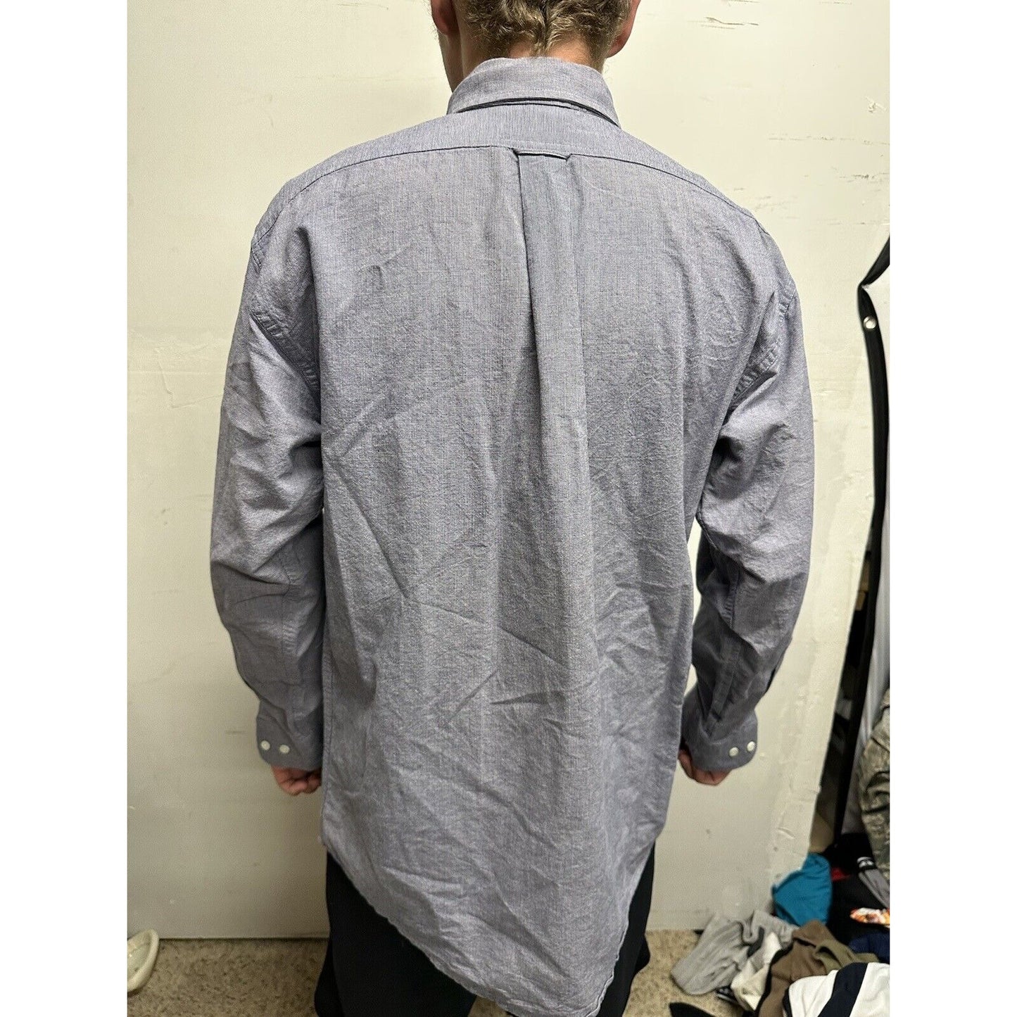 Men’s Blue Vantage Medium Long Sleeve Button Up Air Force Academy USAFA Shirt