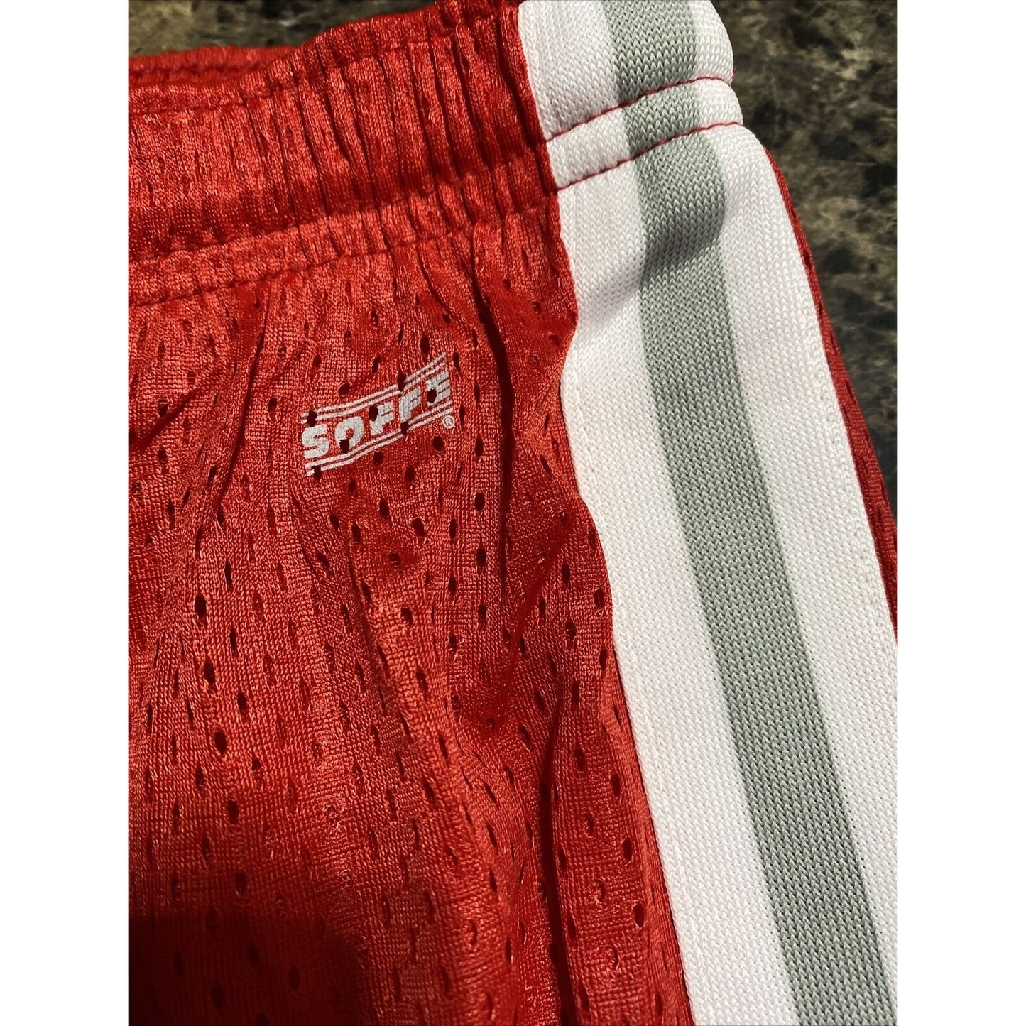 Soffe Men’s Medium Red Lacrosse Polyester Mesh Shorts