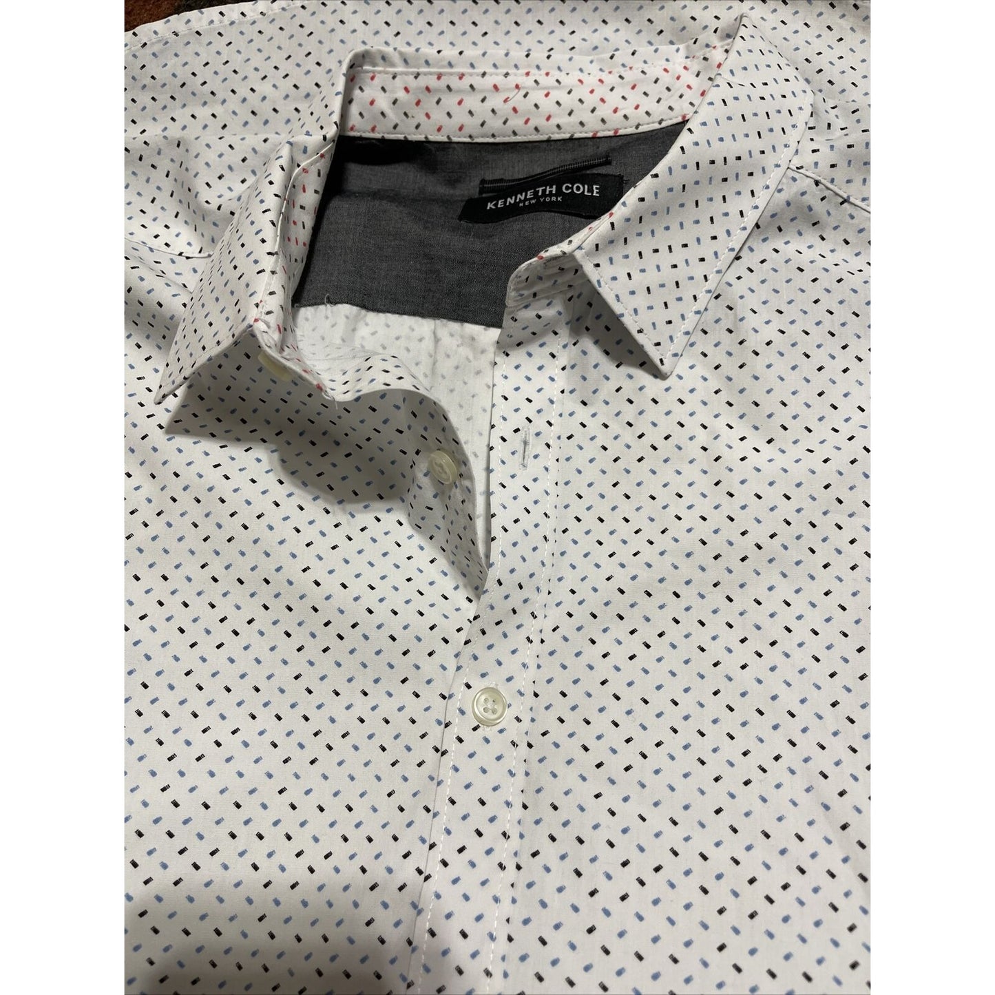 Men’s Kenneth Cole Large Button Shirt White