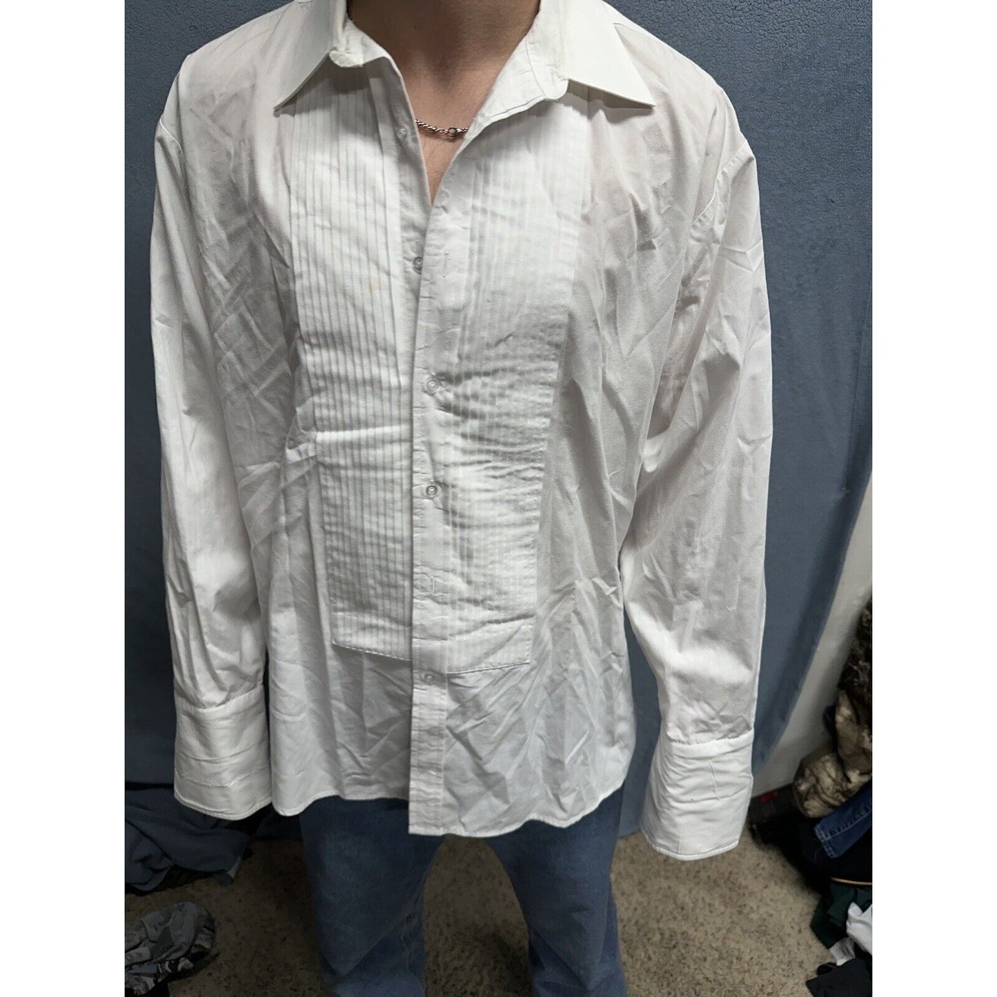 Air Force White Mess Dress Aetna Shirt 17 / 35 Long Sleeve Uniform