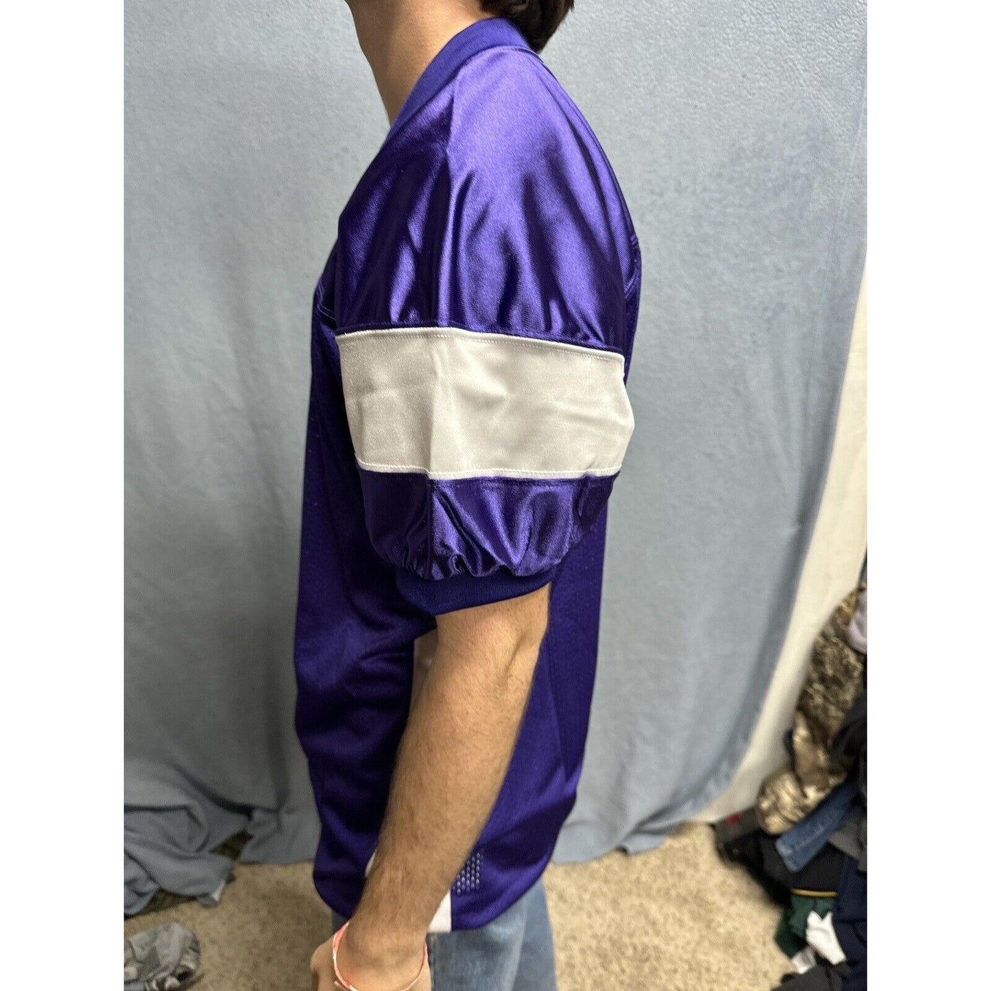 Men’s Purple And White Champro Medium Football Jersey