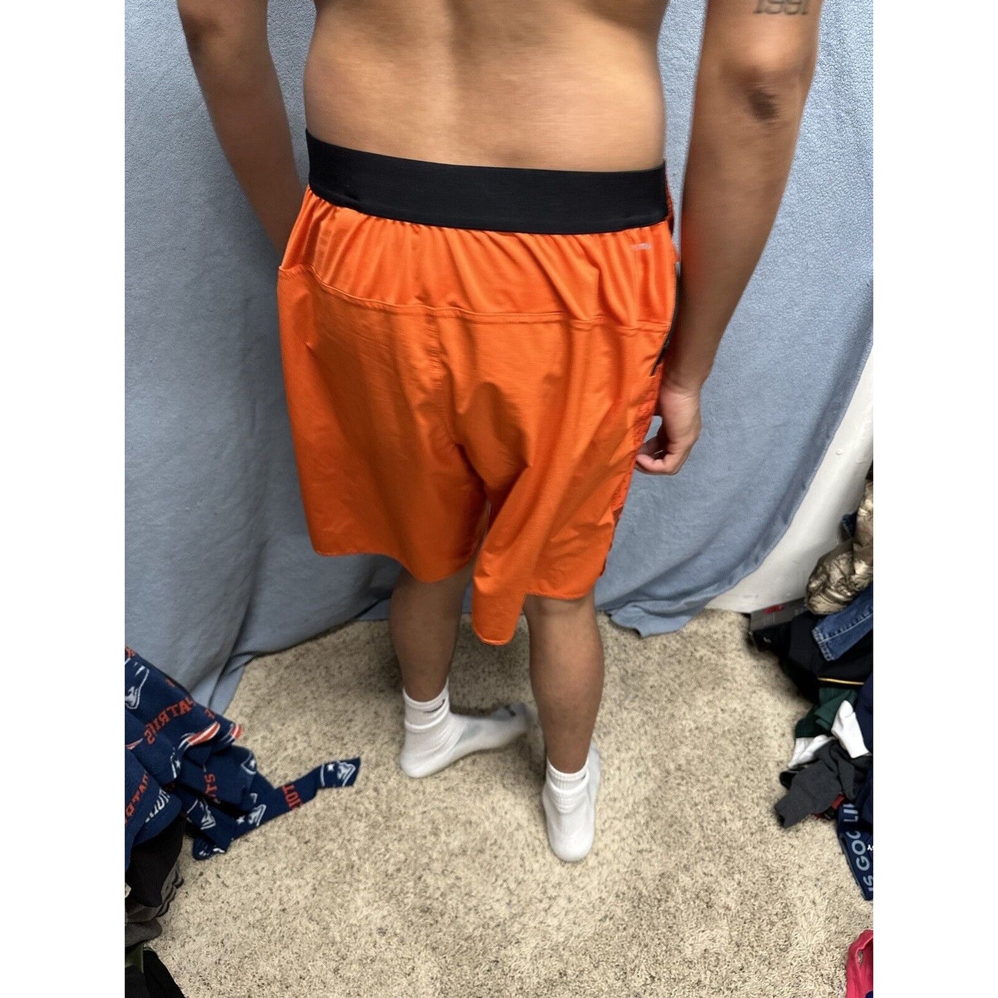 Men’s Orange Reebok Large Movement Zones Trunks Board Shorts