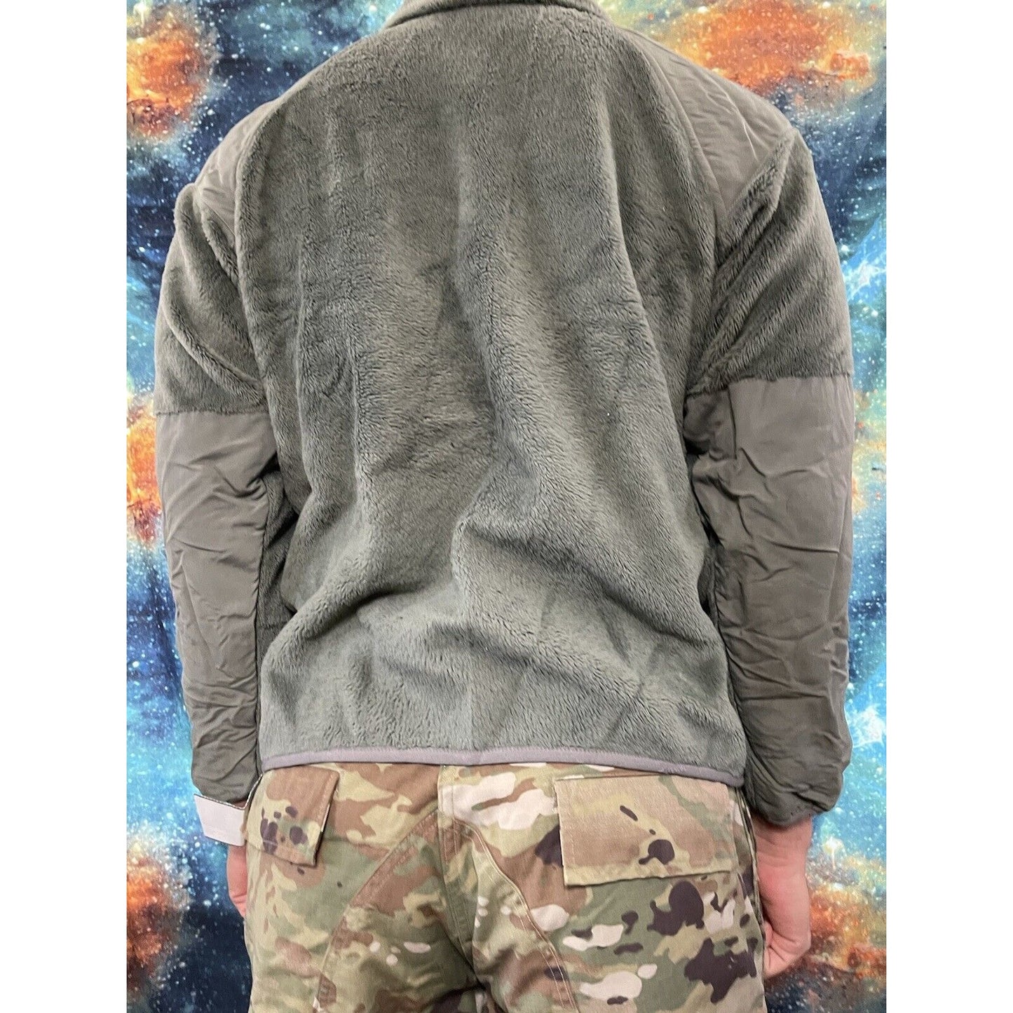 Men’s Small Short Sage Green Fleece Zip Jacket Cold Weather Gen III