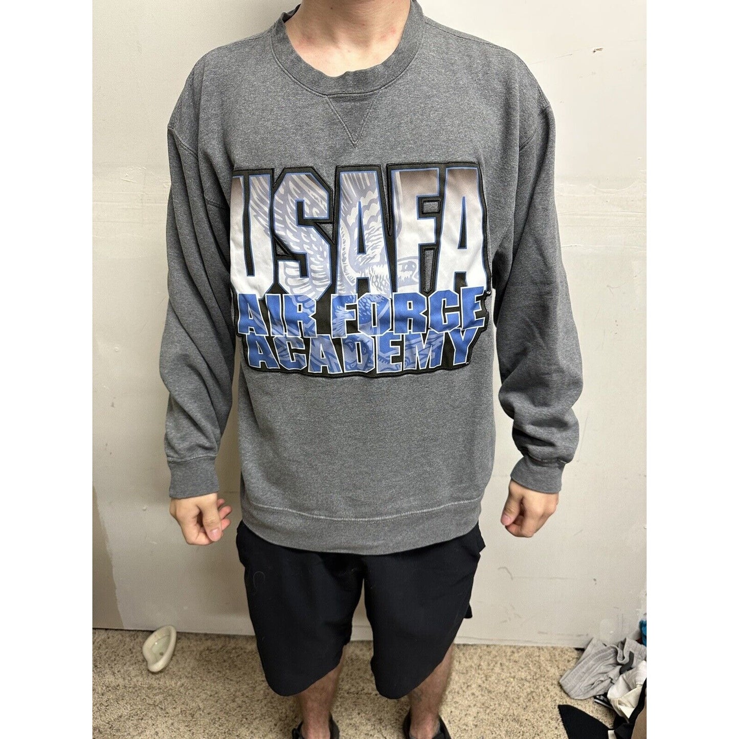 Men’s Gear For Sports Big Cotton Gray Large USAFA Air Force Academy Sweatshirt