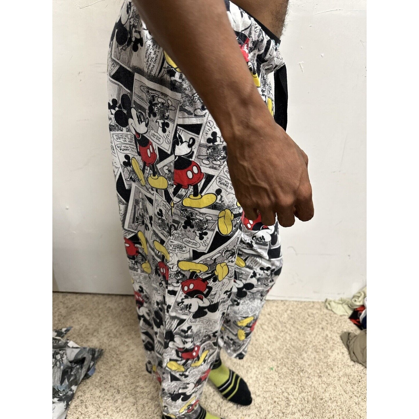 Boys Disney Large 12-14 Mickey Mouse Sleepwear Pajama Bottoms No Pockets