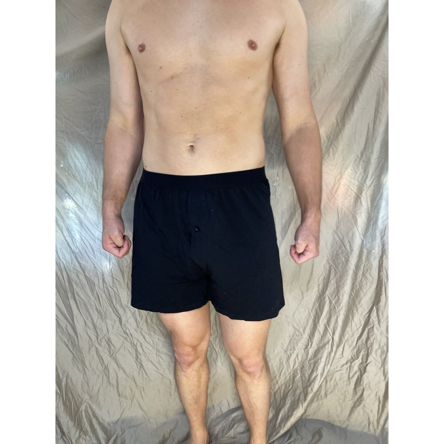 men's black innersy cotton blxer shorts knit boxer Medium