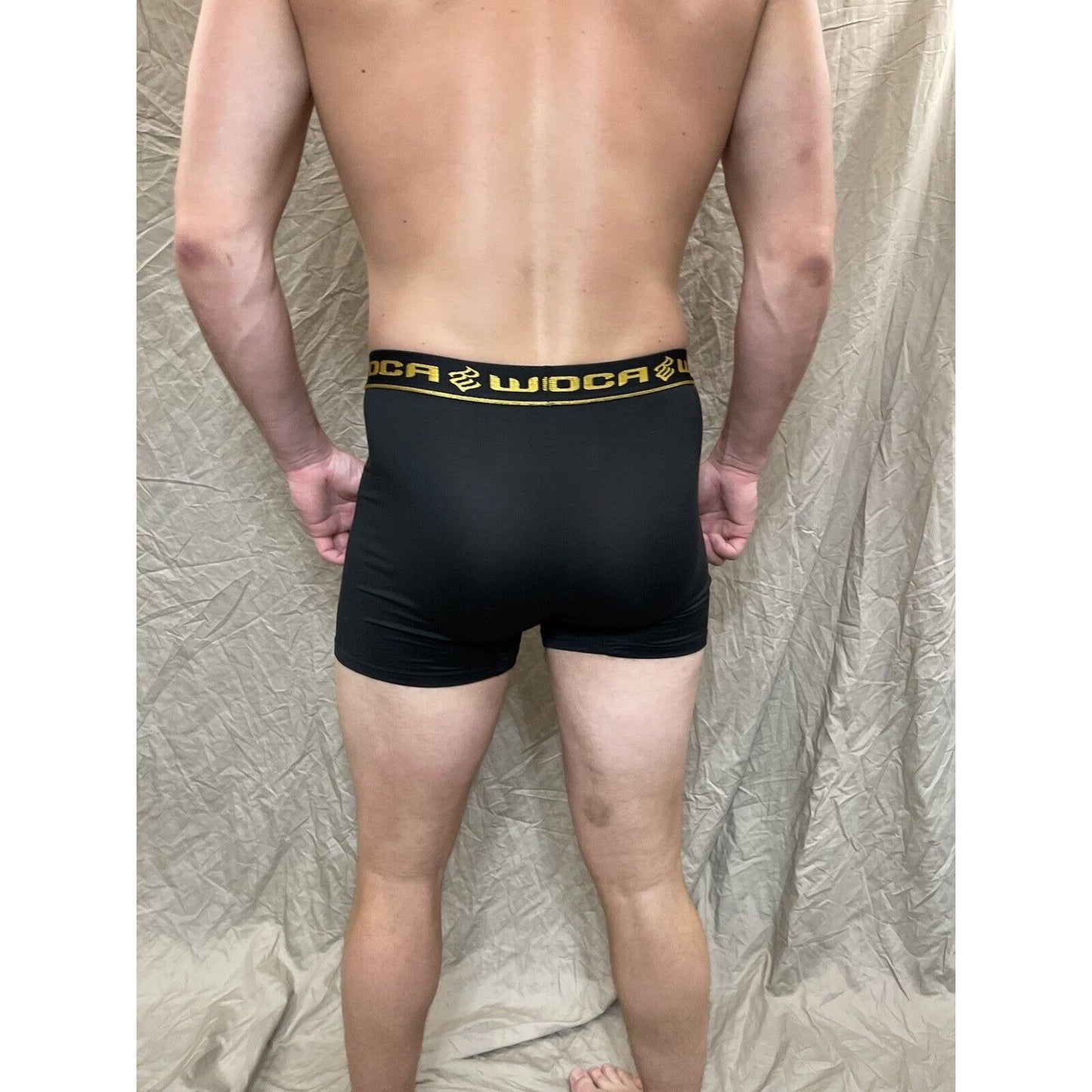 men's roca wear small Black compression boxer briefs