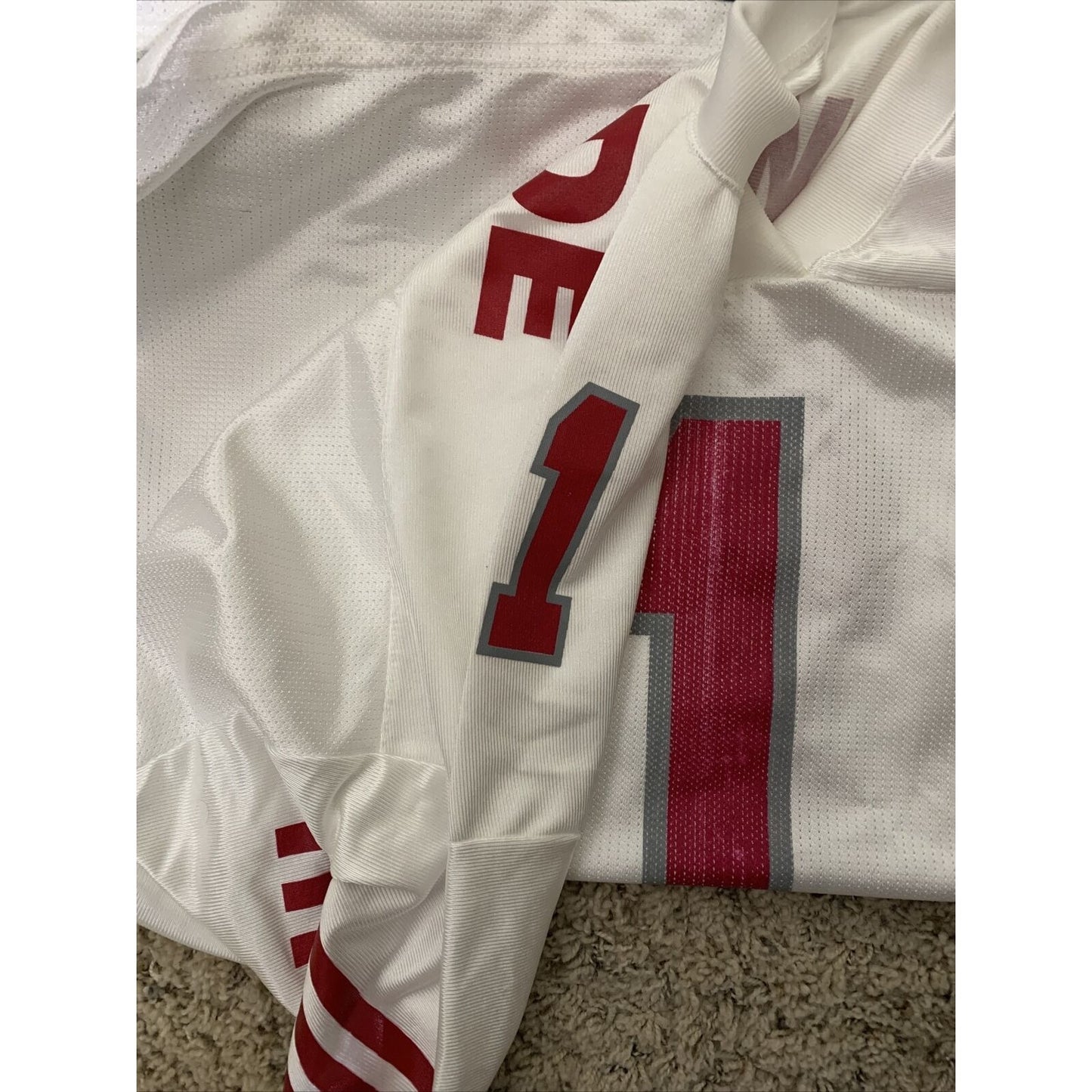 LG Electric TV Football Jersey “Go Wide” X-Large White #1 Mesh Promo Shirt
