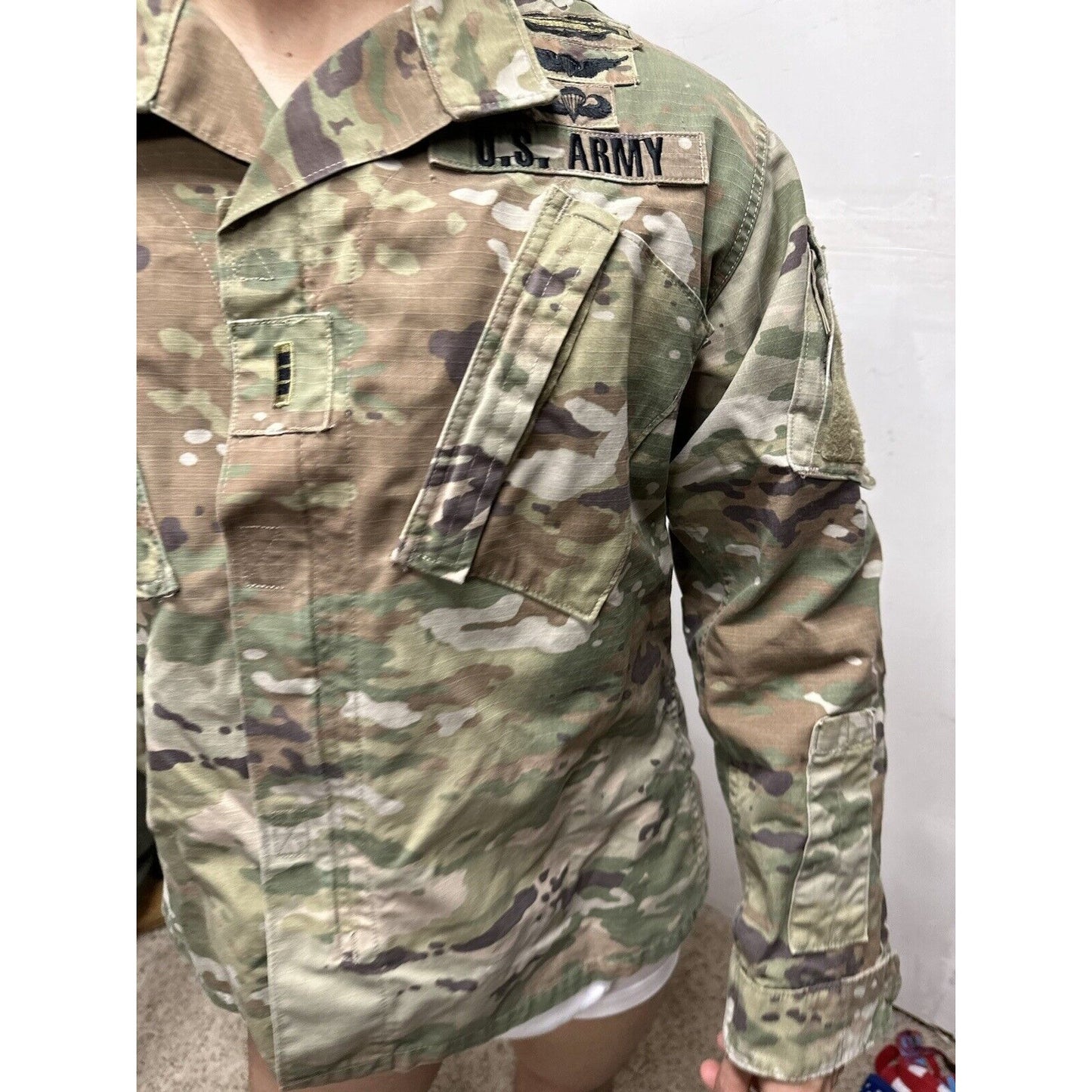 Men’s Warrant Officer Rank Ocp Top Blouse Army Air Force Combat Small Short