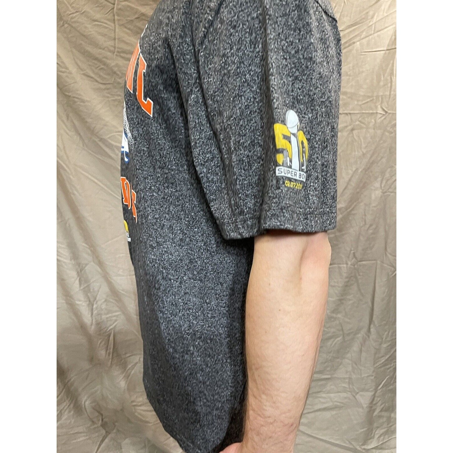 Men's 2XL Gray Denver Broncos Super Bowl 50 Champions