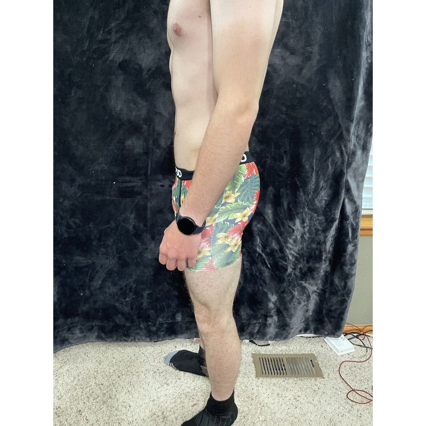 Youth Hibiscus Floral PSD Boxer Briefs New Medium