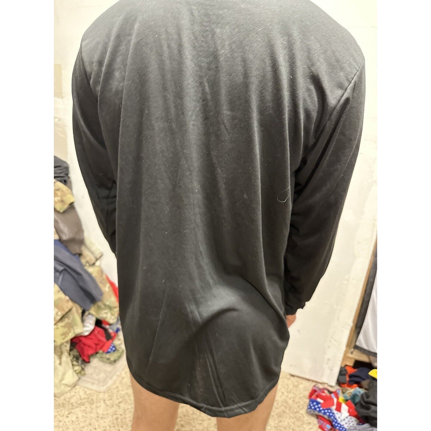 Men’s Black Medium Army Long Sleeve Apfu Fitness Uniform